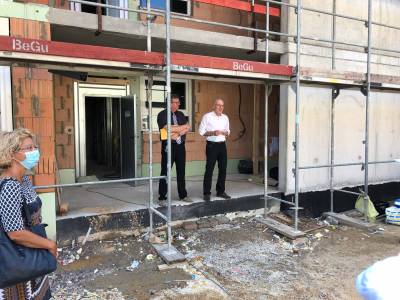 09.06.2021: Richtfest der neuen Mehrfamilienh�user des Kreiswohnungsverbandes in der Fichtestra�e/Goehtestra�e