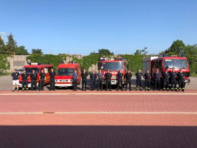 21.07.2021: Abfahrt der Feuerwehr Limburgerhof zur Unterst�tzung der Einsatzkr�fte bei der Flutkatastrophe im Ahrtal.